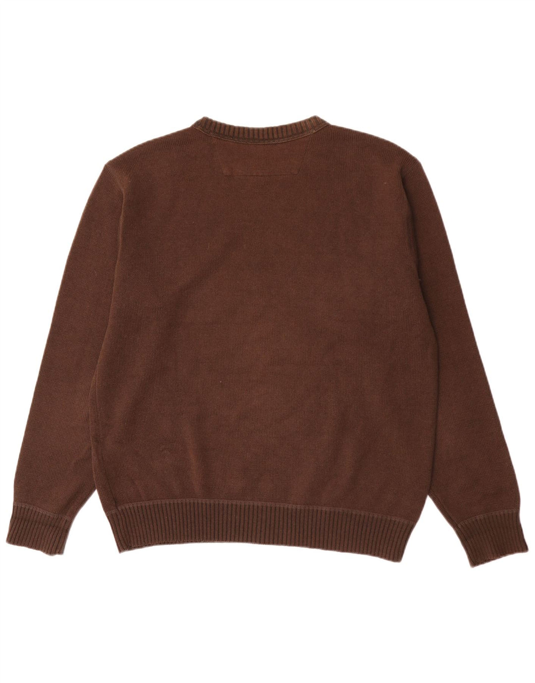 Marlboro Classics Mens Crew Neck Jumper Sweater Large Brown