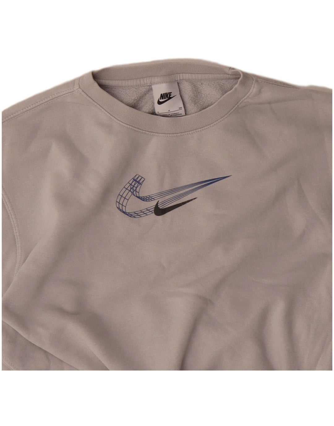 NIKE Womens Sweatshirt Jumper UK 8 Small Grey Cotton