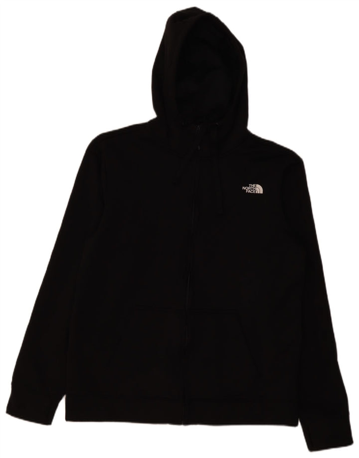 The North Face Mens Zip Hoodie Sweater Large Black Polyester