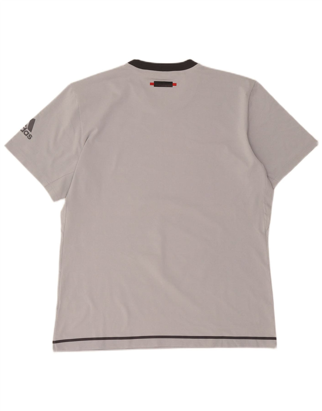 Adidas Mens Graphic T-Shirt Top XL Grey Polyester