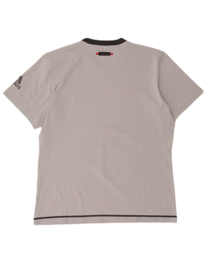 Adidas Mens Graphic T-Shirt Top XL Grey Polyester