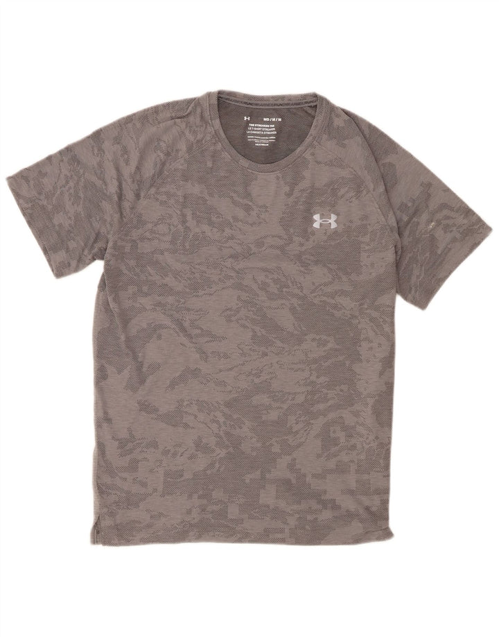 Under Armour Mens Heat Gear T-Shirt Top Medium Grey Camouflage