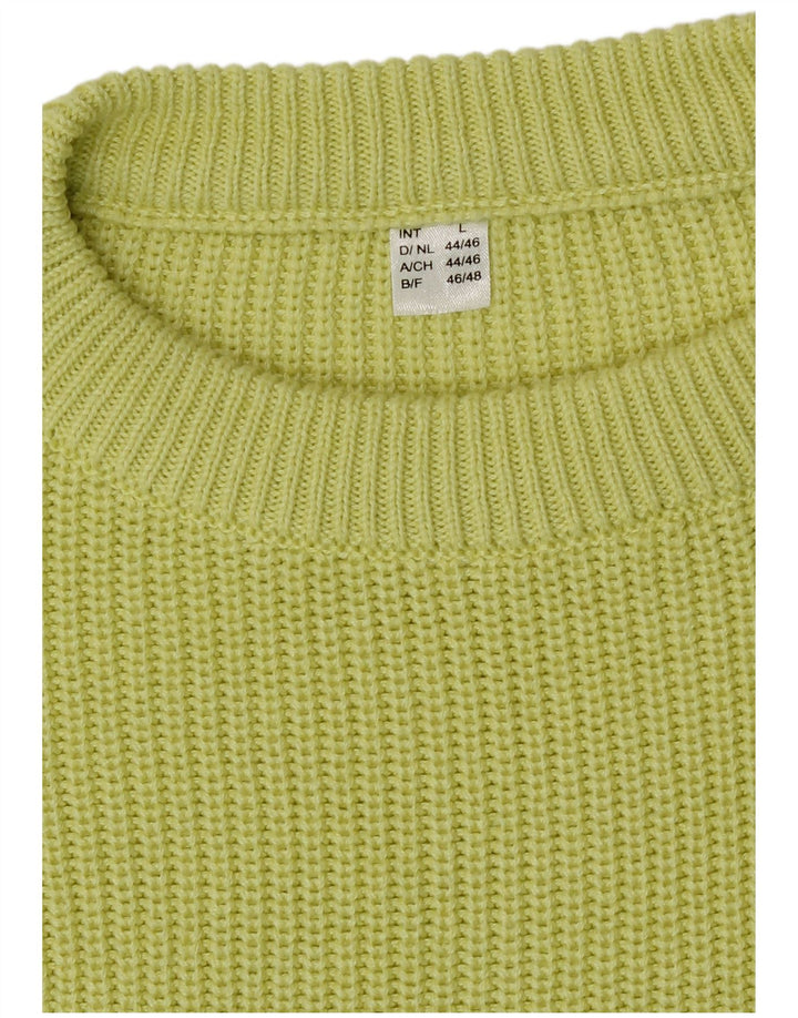 Vintage Womens Oversized Crew Neck Jumper Sweater UK 16 Large Green