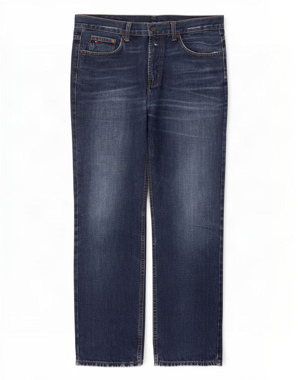 Tommy Hilfiger Mens Straight Jeans W33 L32 Navy Blue Cotton