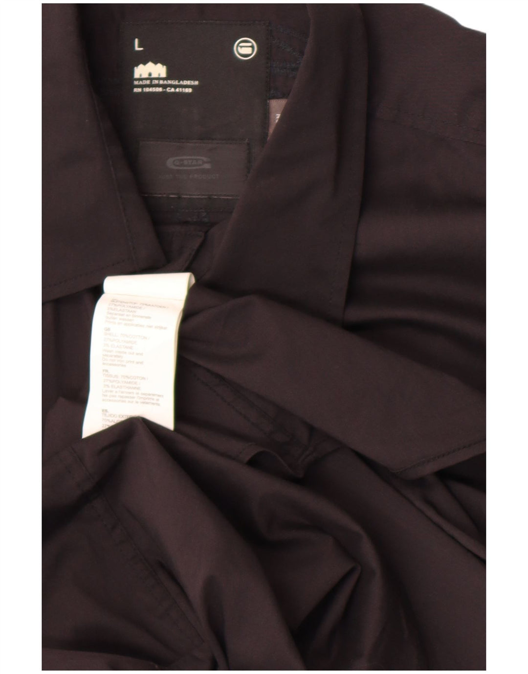 G-Star Mens Shirt Large Black Cotton