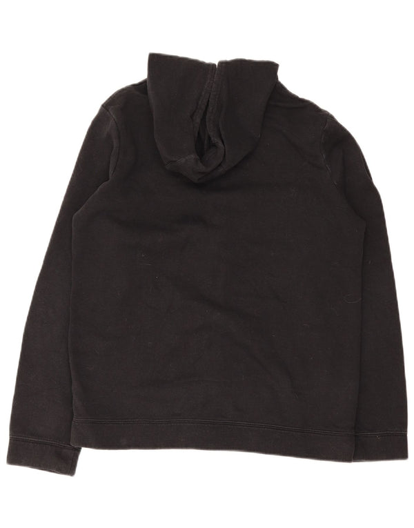 Nike Boys Standard Fit Zip Hoodie Sweater 13-14 Years XL Black Cotton
