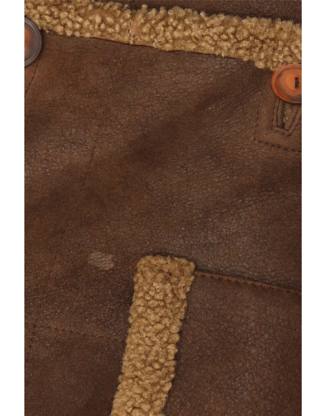 Conbipel Womens Shearling Coat UK 14 Large Brown