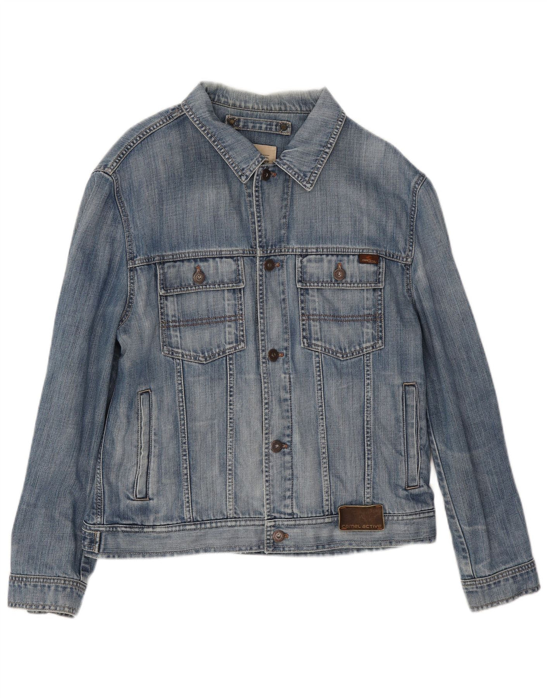 Camel Active Mens Denim Jacket UK 38 Medium Blue Cotton