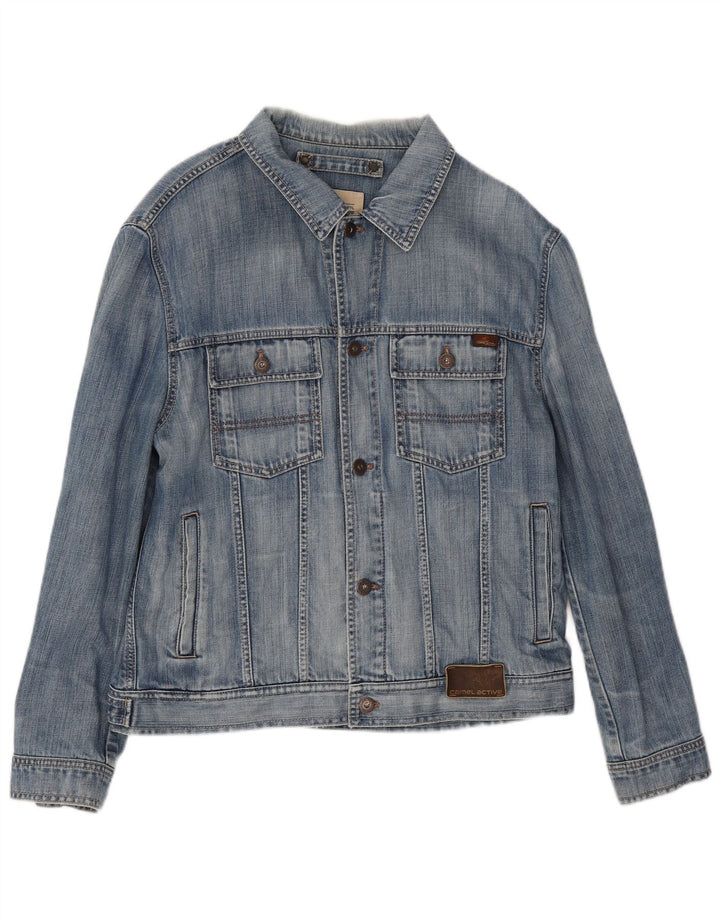 Camel Active Mens Denim Jacket UK 38 Medium Blue Cotton