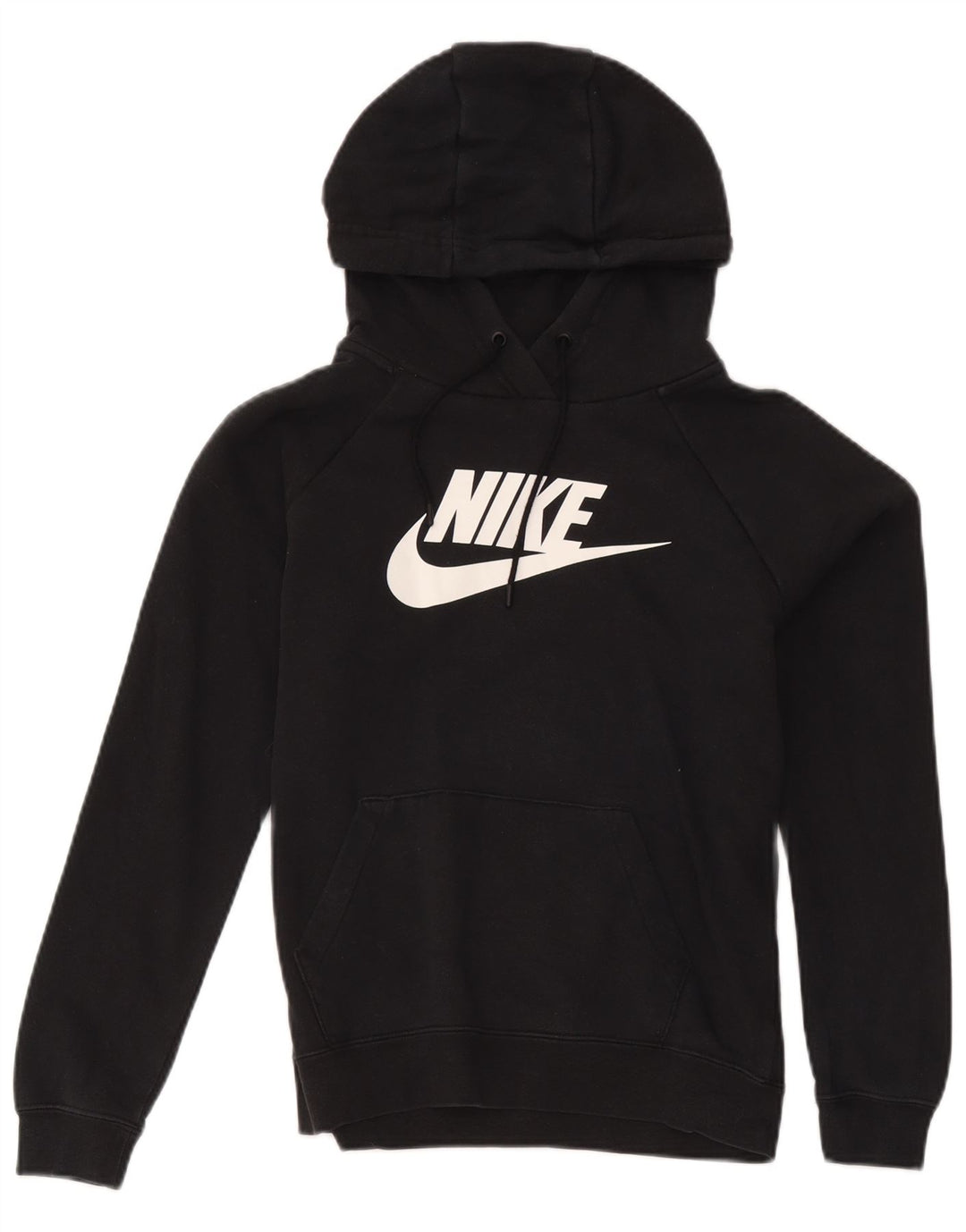 Nike Mens Graphic Hoodie Jumper Small Black Cotton