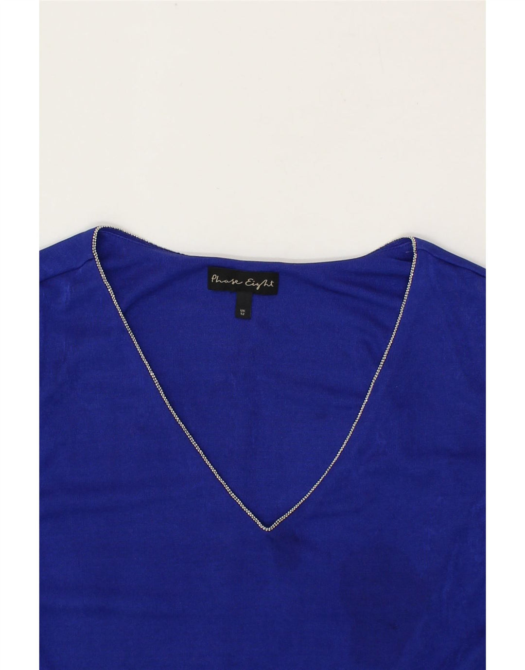 PHASE EIGHT Womens Sleeveless Asymmetrical Dress UK 12 Medium Blue Vintage Phase Eight and Second-Hand Phase Eight from Messina Hembry 