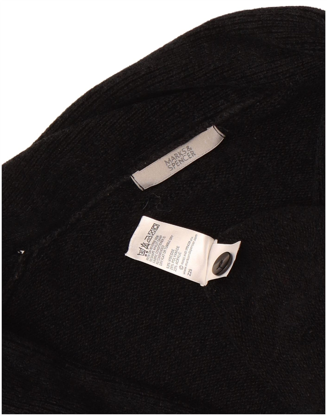 Marks & Spencer Womens Cardigan Sweater UK 18 XL Black Viscose