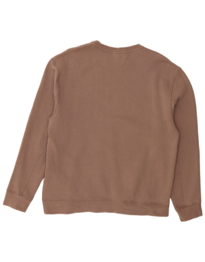 Topshop Womens Sweatshirt Jumper UK 14 Medium Brown Cotton