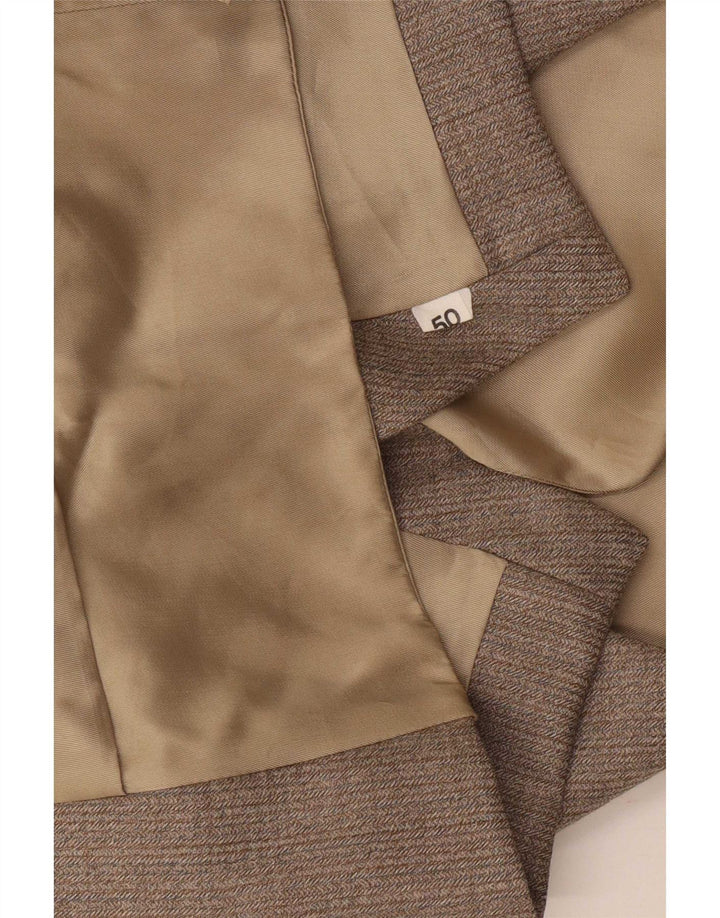 Vintage Mens Waistcoat IT 50 Medium Grey Herringbone