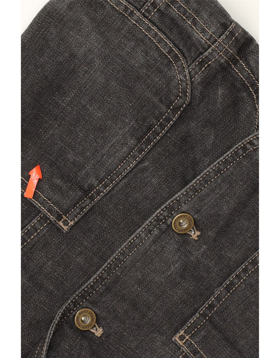 DKNY Womens Denim 2 Button Blazer Jacket UK 12 Medium Black Cotton Vintage Dkny and Second-Hand Dkny from Messina Hembry 
