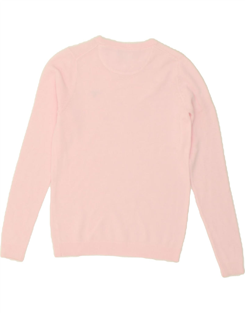 GANT Womens Crew Neck Jumper Sweater UK 6 XS Pink Cotton Vintage Gant and Second-Hand Gant from Messina Hembry 