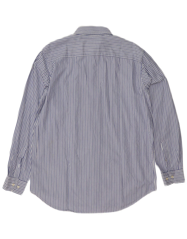 Avirex Mens Shirt Large Blue Pinstripe Cotton