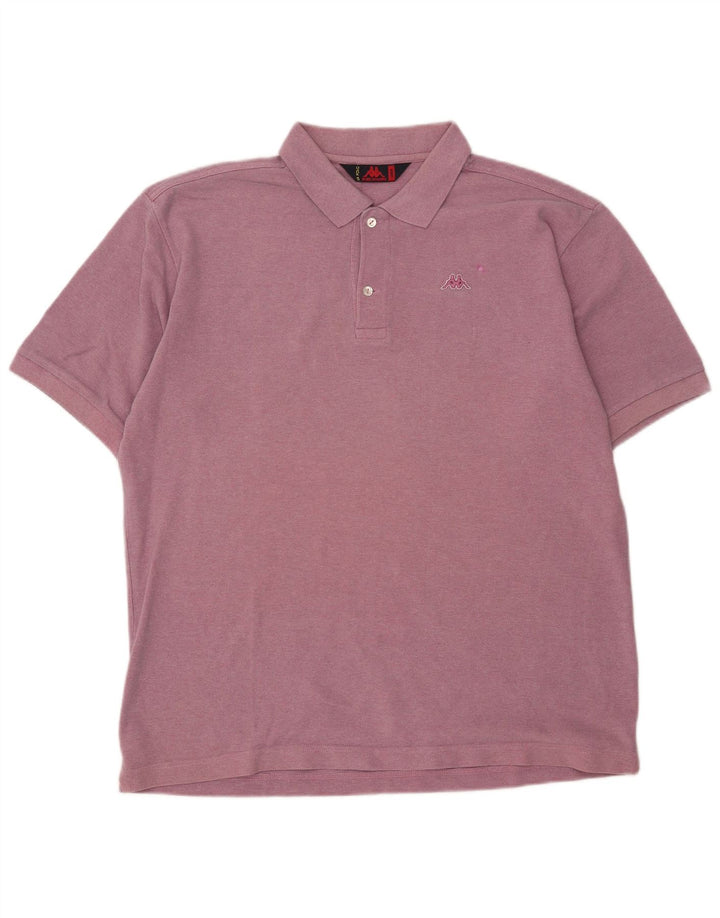 KAPPA Mens Polo Shirt Large Pink Cotton Classic