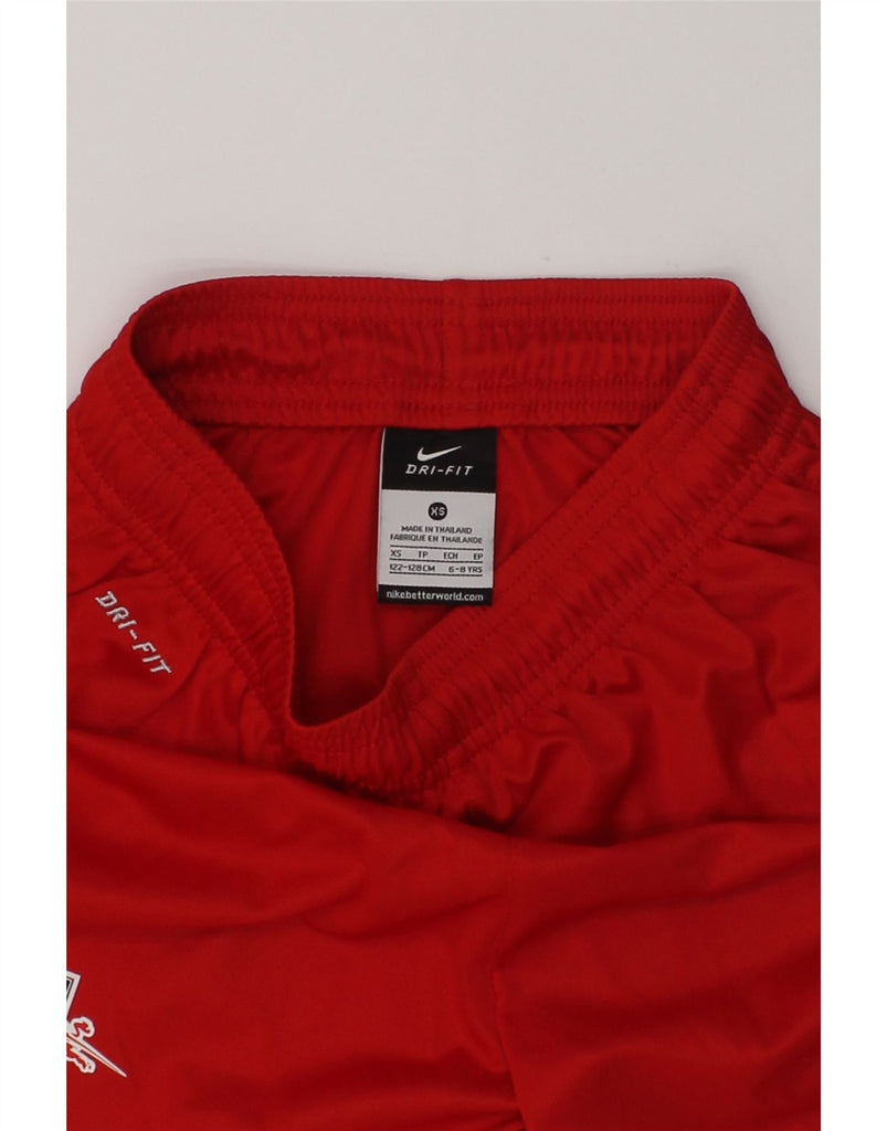 NIKE Boys Dri Fit Graphic Sport Shorts 6-7 Years Red Polyester | Vintage Nike | Thrift | Second-Hand Nike | Used Clothing | Messina Hembry 