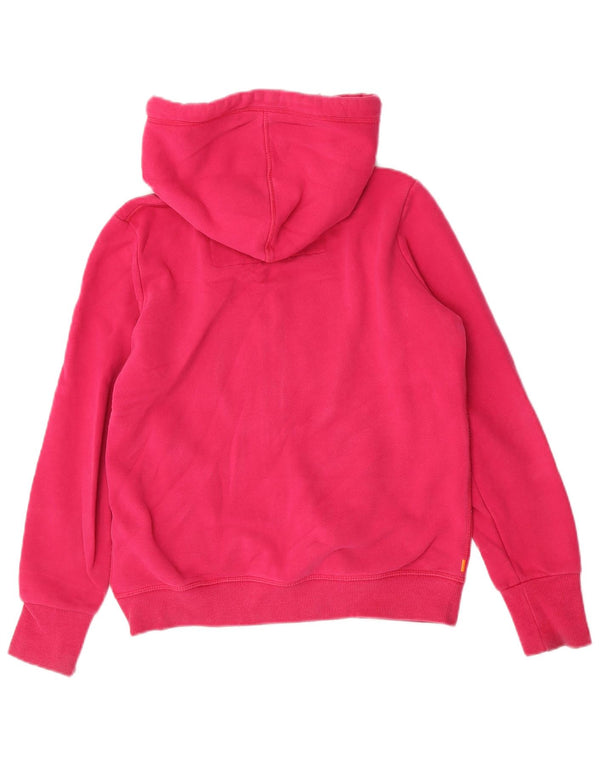 Superdry Womens Zip Hoodie Sweater UK 12 Medium Pink Cotton