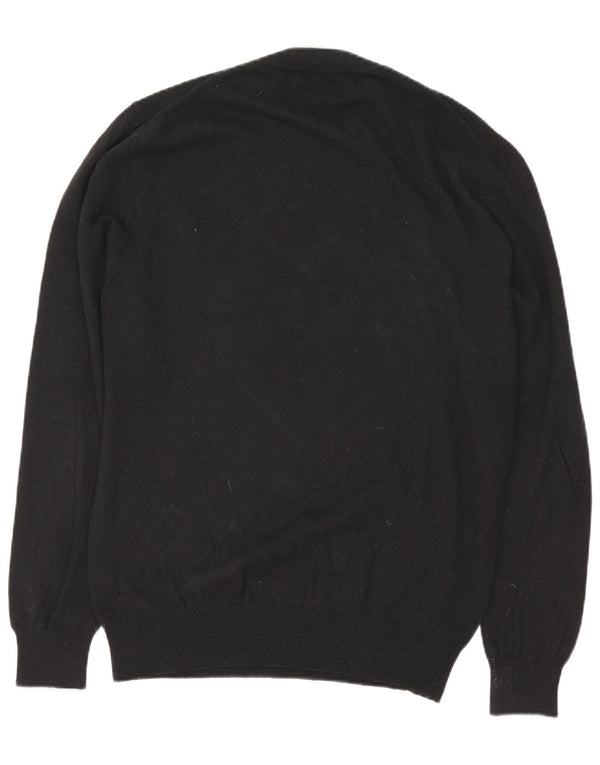 Trussardi Mens Crew Neck Jumper Sweater XL Black Polyamide