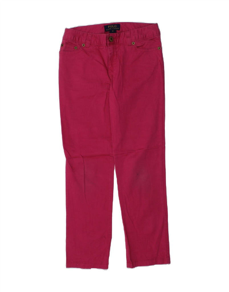 POLO RALPH LAUREN Girls Straight Casual Trousers 9-10 Years W26 L22 Pink | Vintage Polo Ralph Lauren | Thrift | Second-Hand Polo Ralph Lauren | Used Clothing | Messina Hembry 