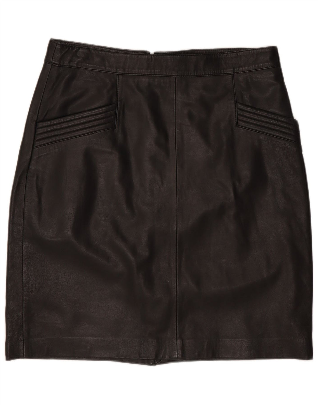 B.Young Womens Mini Leather Skirt EU 38 Medium W30 Black Leather