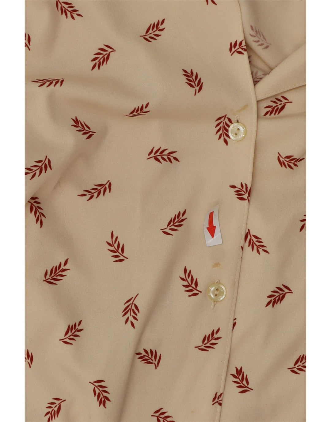 Vintage Womens Shirt UK 16 Large Beige Floral