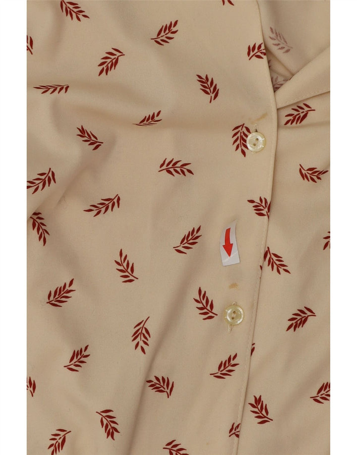 Vintage Womens Shirt UK 16 Large Beige Floral