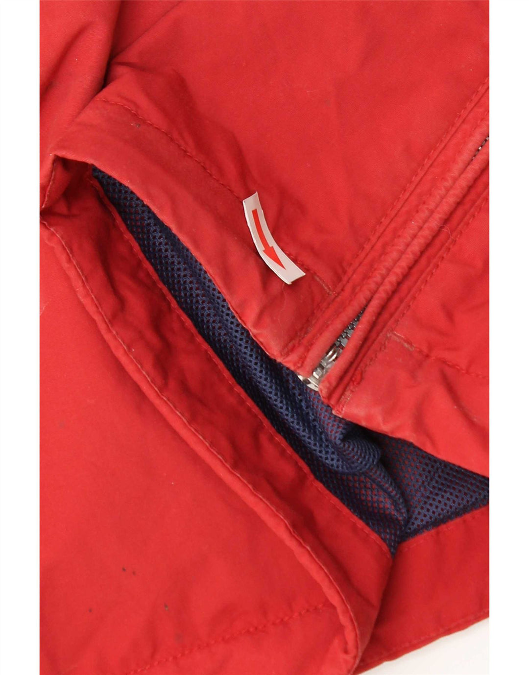 Napapijri Mens Hooded Graphic Anorak Jacket UK 38 Medium Red Polyamide