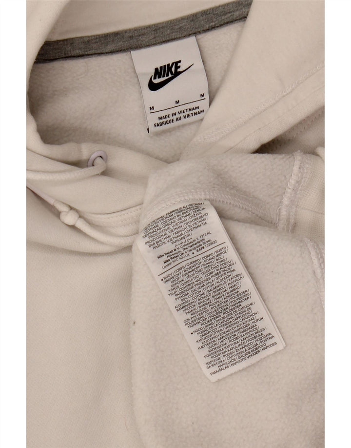 Nike Mens Hoodie Jumper Medium White Cotton