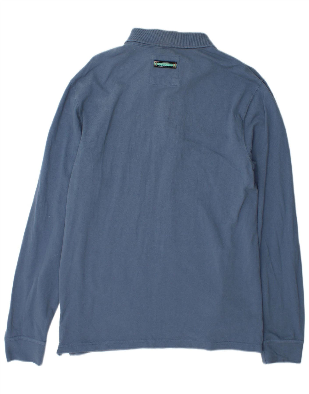 Fat Face Mens Long Sleeve Polo Shirt Medium Blue Cotton