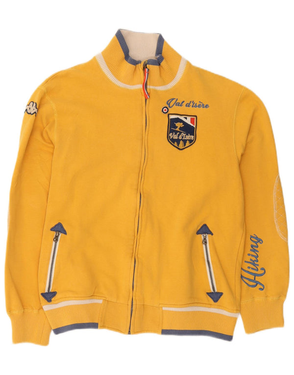 Kappa Mens Val D'isere Graphic Tracksuit Top Jacket Large Yellow