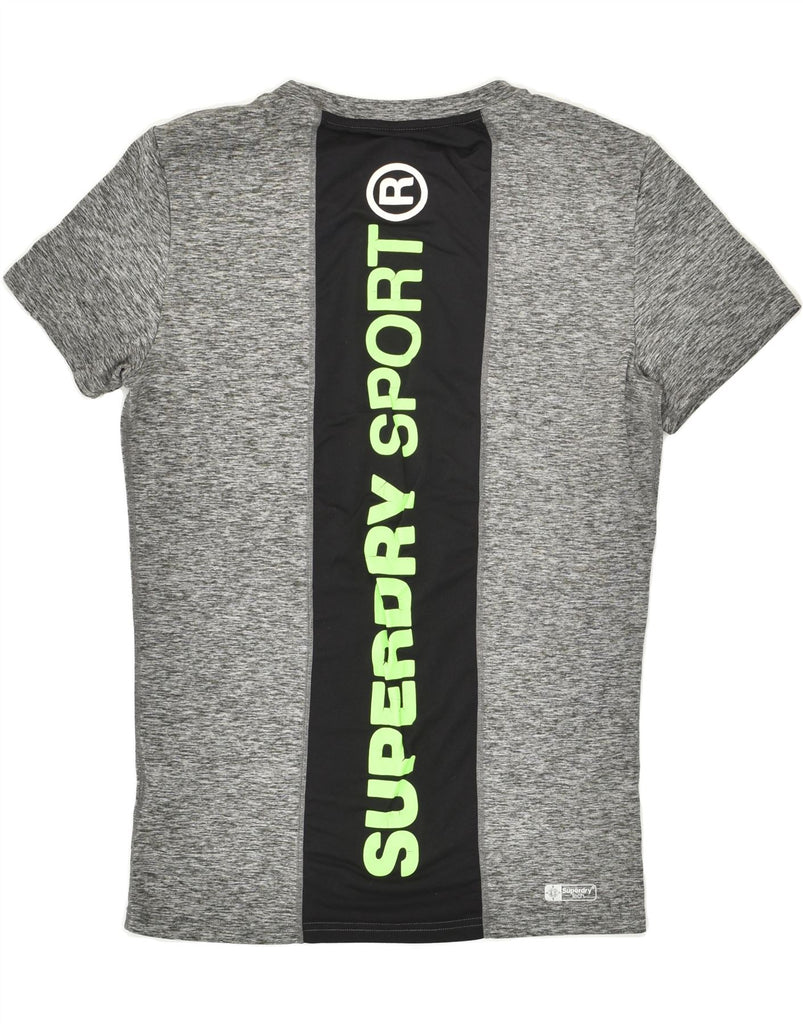 SUPERDRY Mens Athletic Fit  Graphic T-Shirt Top Large Grey Flecked | Vintage Superdry | Thrift | Second-Hand Superdry | Used Clothing | Messina Hembry 