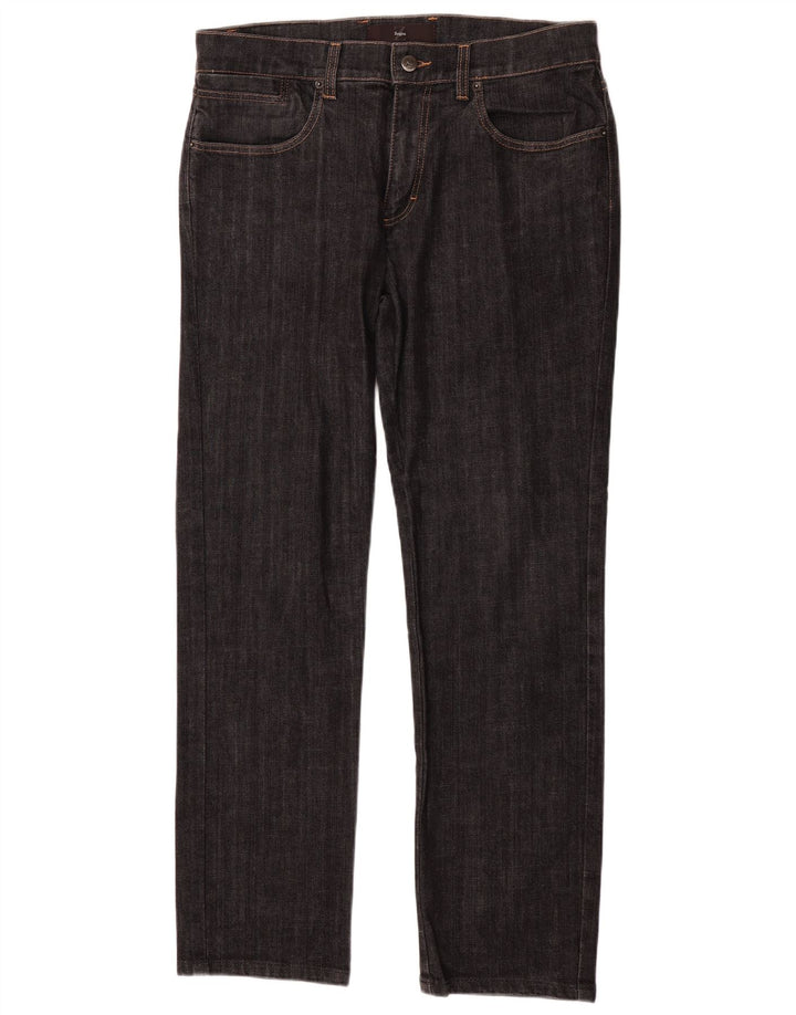 Zegna Mens Regular Rise Classic Fit Straight Jeans W33 L30 Grey Classic