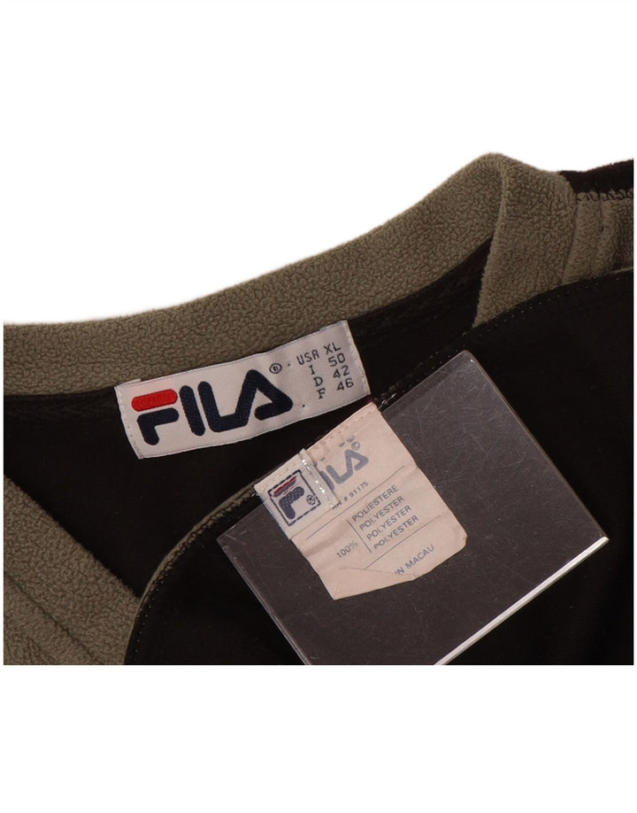 Fila Womens Fleece Jumper UK 18 XL Grey Colourblock Polyester