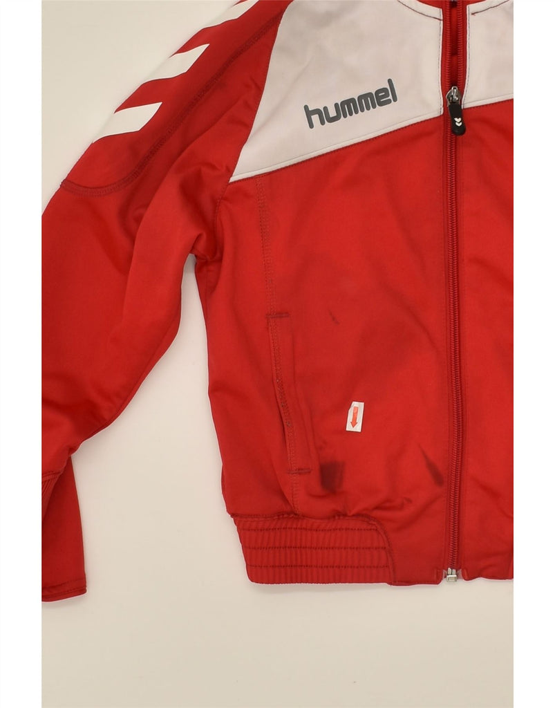 HUMMEL Boys Tracksuit Top Jacket 5-6 Years Red Polyester | Vintage Hummel | Thrift | Second-Hand Hummel | Used Clothing | Messina Hembry 