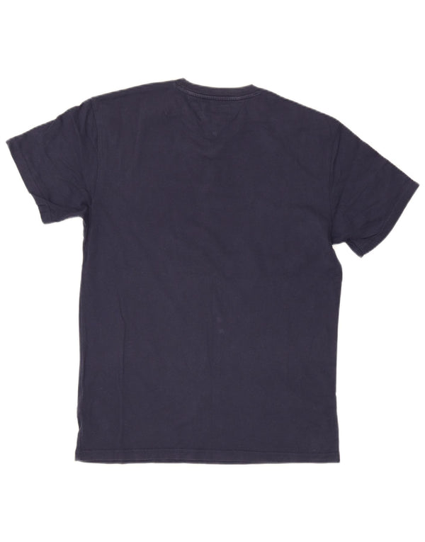 Tommy Hilfiger Mens Graphic T-Shirt Top Medium Navy Blue Cotton