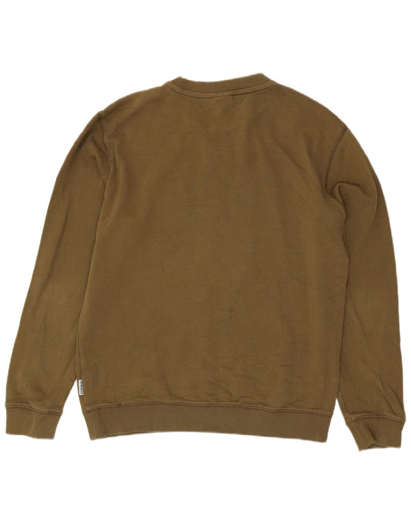 Napapijri Mens Graphic Sweatshirt Jumper Large Khaki