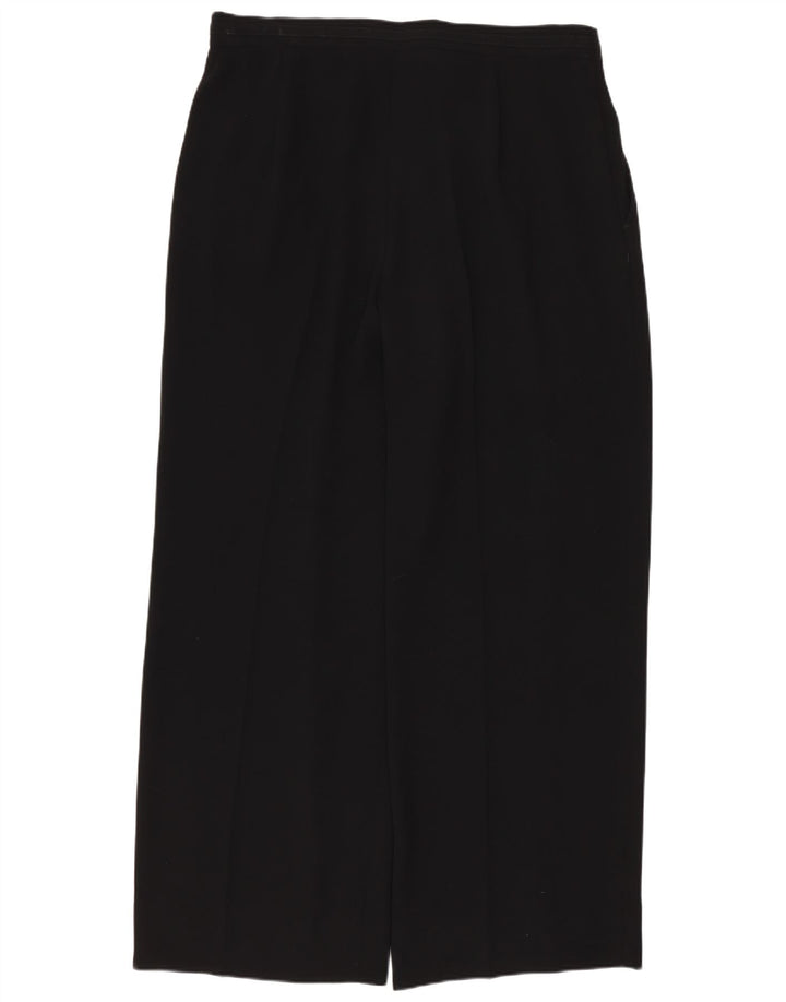 Perte by Krizia Womens Straight Chino Trousers W32 L28 Black Polyester