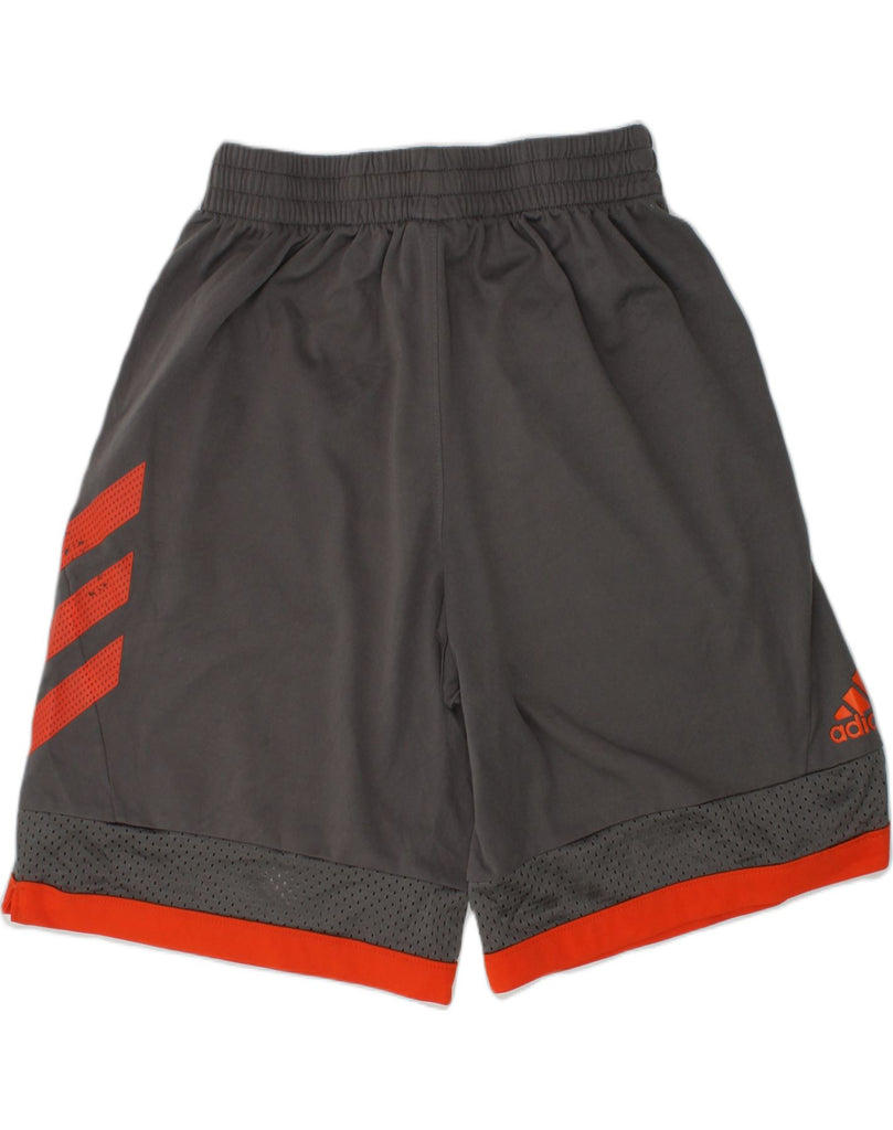 ADIDAS Boys Sport Shorts 10-11 Years Medium  Grey Polyester | Vintage Adidas | Thrift | Second-Hand Adidas | Used Clothing | Messina Hembry 