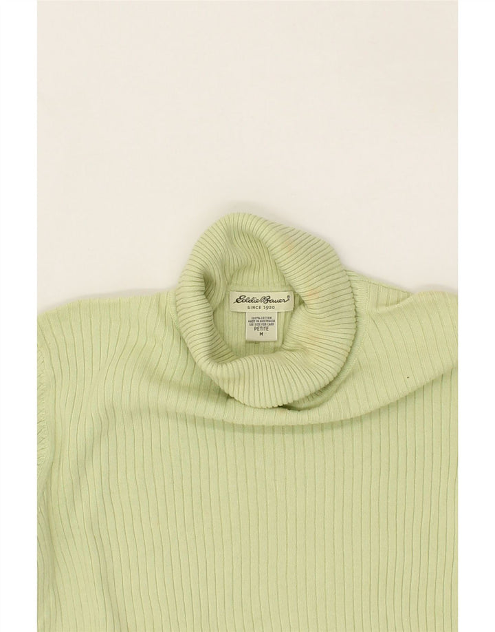 EDDIE BAUER Womens Petite Crop Roll Neck Jumper Sweater UK 14 Medium Green Vintage Eddie Bauer and Second-Hand Eddie Bauer from Messina Hembry 