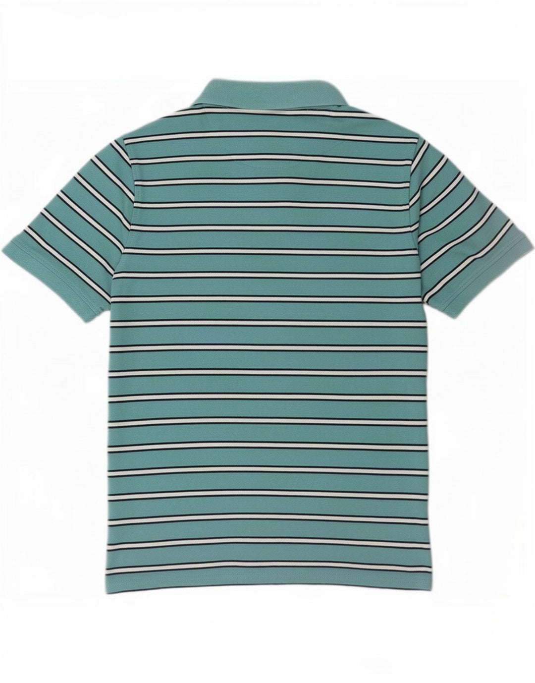 James Pringle Mens Polo Shirt Medium Blue Striped Cotton