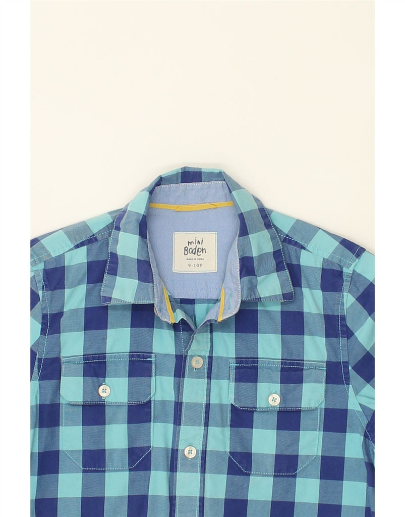 BODEN Boys Shirt 9-10 Years Blue Gingham Cotton | Vintage Boden | Thrift | Second-Hand Boden | Used Clothing | Messina Hembry 