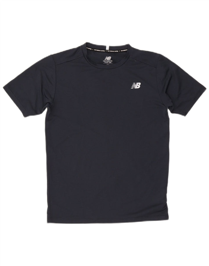New Balance Mens T-Shirt Top XS Navy Blue Polyester