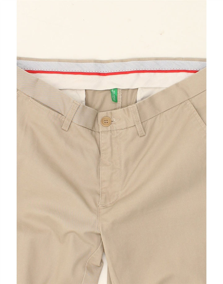 BENETTON Womens Slim Chino Trousers W32 L33  Beige Cotton Vintage Benetton and Second-Hand Benetton from Messina Hembry 