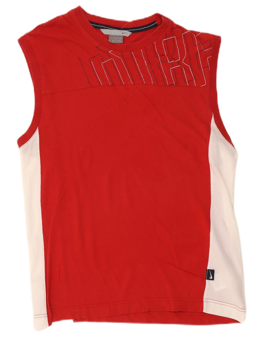 Nike Mens Graphic Vest Top Large Red Colourblock Cotton