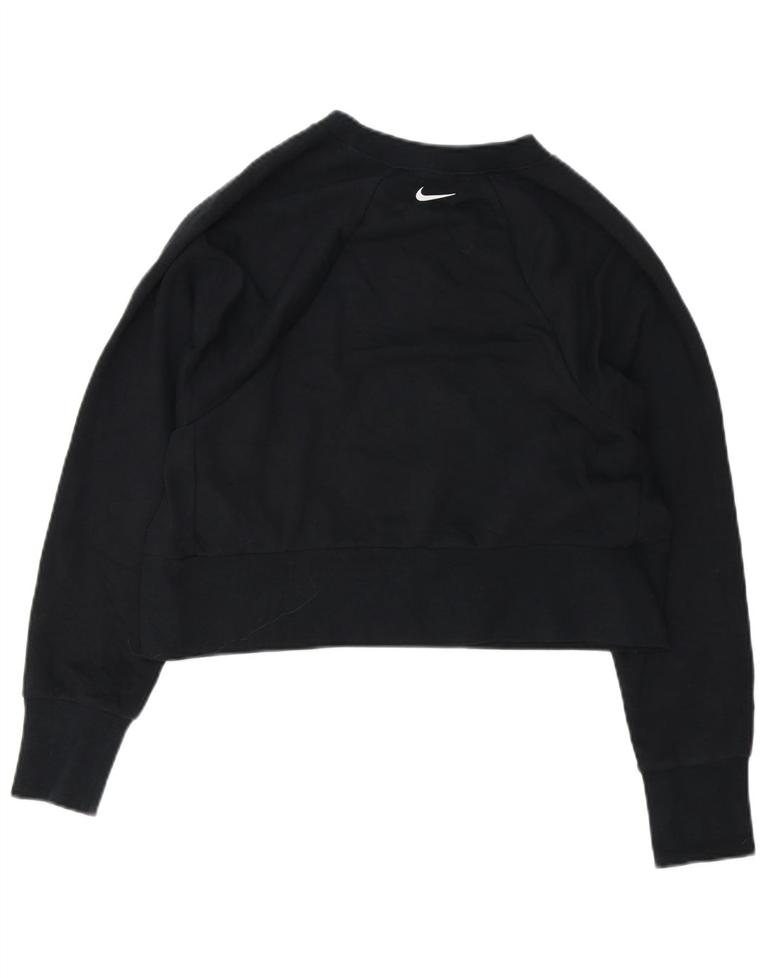 Nike Womens Dri Fit Crop Oversized Sweatshirt Jumper UK 10 Small Black