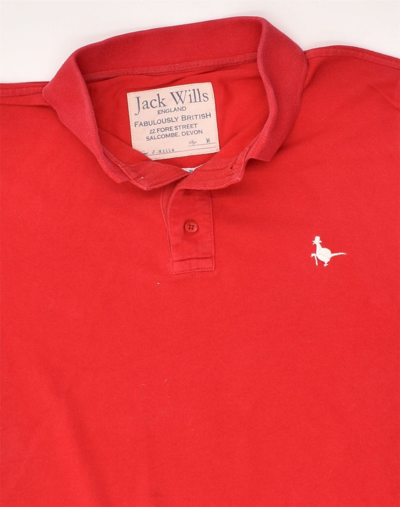 JACK WILLS Mens Polo Shirt Medium Red Cotton | Vintage Jack Wills | Thrift | Second-Hand Jack Wills | Used Clothing | Messina Hembry 