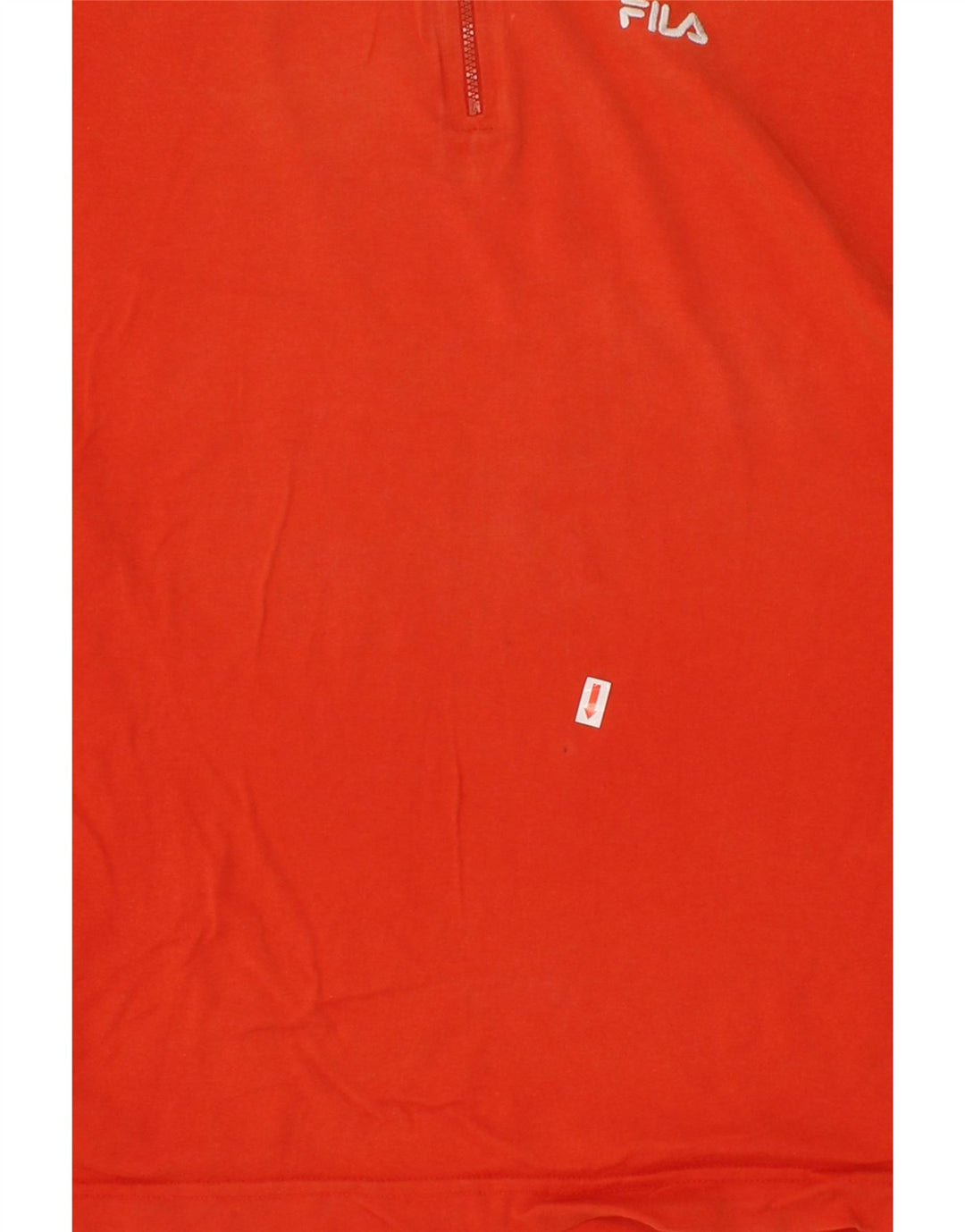 FILA Mens Zip Neck Polo Shirt Small Orange Cotton Vintage Fila and Second-Hand Fila from Messina Hembry 